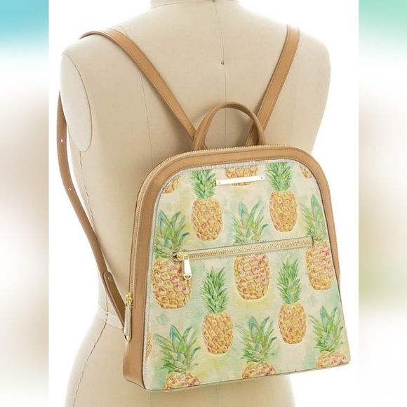 BRAHMIN Pompano Collection Iridescent Pineapple Felicity Backpack 🍍 - Picture 14 of 14